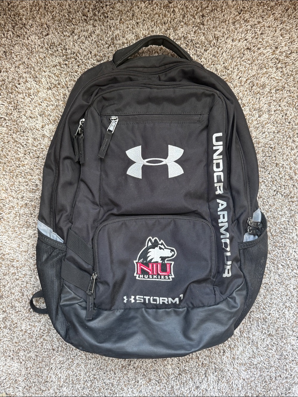 UA Storm Hustle II Backpack with NIU Huskies Logo